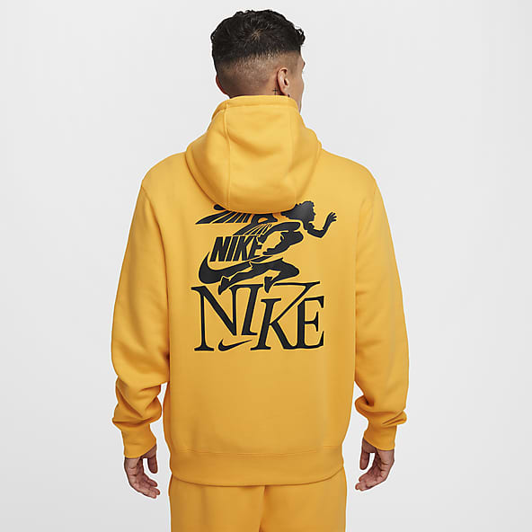 Yellow and black nike hoodie discount
